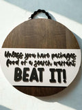 Hand made wooden sign