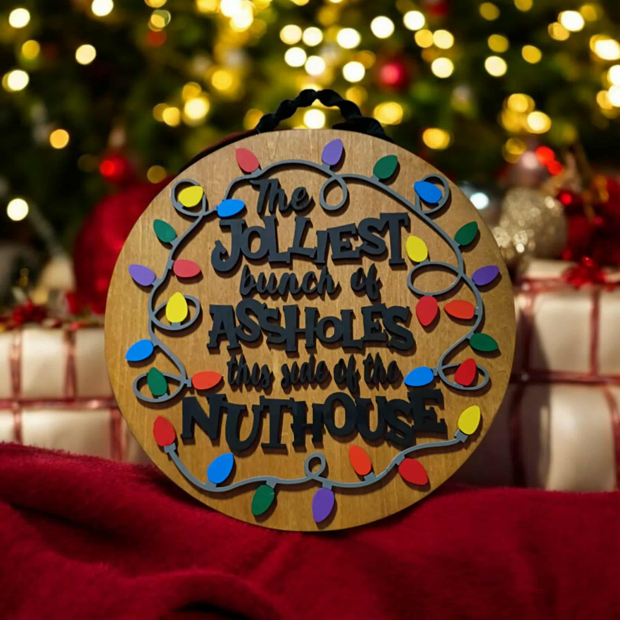 Funny Christmas wall hanging