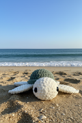 Hand crochet sea turtle