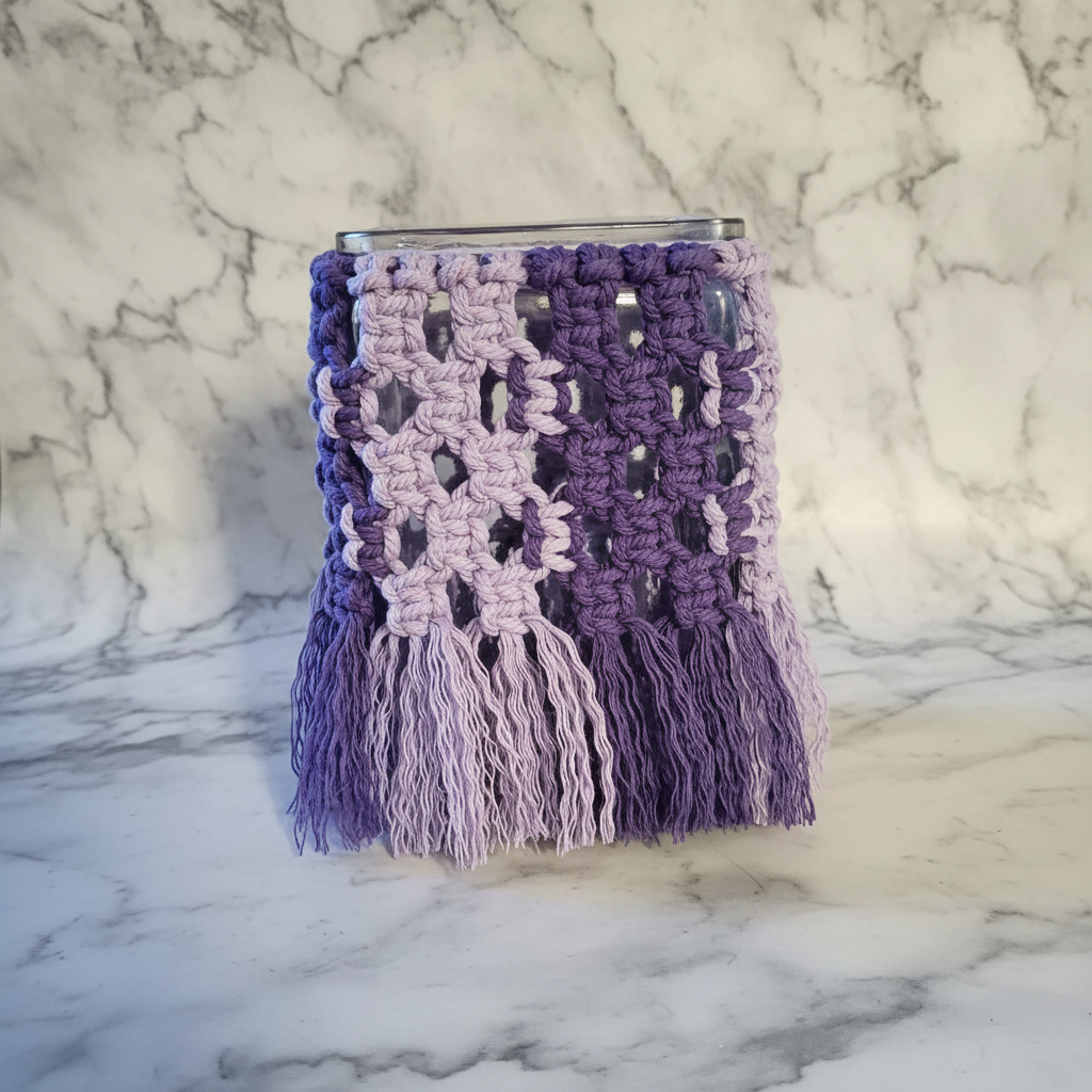 Macrame vase jar
