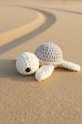 Hand crochet turtle